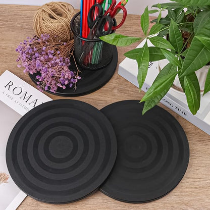 8 Pack 8 Inch Lazy Susan Turntable, Heavy Duty Lazy Susan Turntable Organizer, Premium 8 Inch Rotating Swivel Stand for Table Top, Kitchen, and More