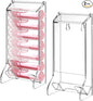 Weysat 2 Pcs Lip Balm Display Clear Acrylic Automatic Dispenser Lip Balm Holder Organizer for Lipsticks & Glosses Freestanding Countertop Storage for Retail Salon and Home Use (Single Slot)