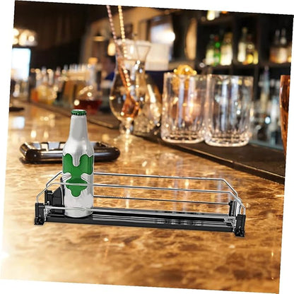 2pcs Automatic Pusher Drinks Organizer for Fridge Stable Soda Can Dispenser with Smooth Finish Easy to Install Beverage Organizer for Refrigerator Shelves