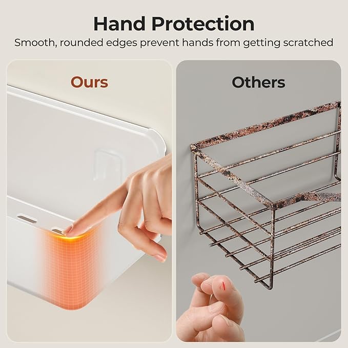 Orimade Shower Caddy 4-Pack, No-Drill Adhesive Shelves for Bathroom, Rustproof ABS Storage Organizer Set, Clear