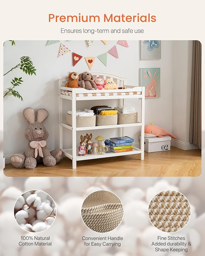 KALLAX Small Woven Basket, 13.5 x 9.5 x 5 Inches, Storage Basket for Organizing, Cute Small Rope Shelf Closet Cube Storage Bins Baskets for Shelves, Dog Toy Gift Baskets Empty, 3 Pack Brown
