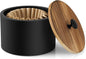 Coffee Filter Holder, Wood Filter Storage Container for Counter, Coffee Bar Accessories for Home Decor, Black