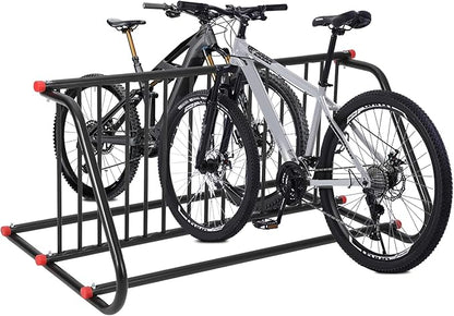 Commercial Grid Bike Rack for 10 Bikes - Heavy Duty Metal Bike Stand Floor, 51.8 LBS Q235 Steel Outdoor Bicycle Parking Rack for Garage, Retail, School, Backyard, Bike Shop (Double Side)