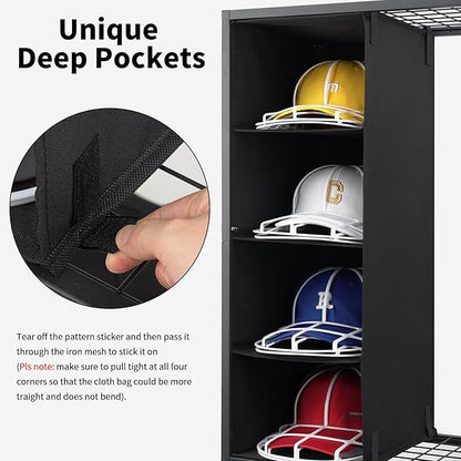 Meangood Hat Holder Stand, 5 Tier Big Capacity Hat Organzier Display Rack with Deep Pockets Remove Hooks for Storage Baseball, Cowboy, Caps Boxes, Western Rustic Brown