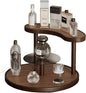 GDQ Wooden Display Organizer Stand,Perfume Organizer, Brown Bamboo Vanity Organizer Display Storage for Cosmetics, Perfume, Plants, Tea Set, Open Design for Entryway/Living Room/Bathroom/Bedroom