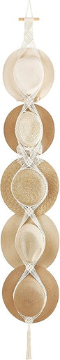 Dahey Macrame Hat Hangers Hat Rack for Wall Cowboy Hat Organizer Hanging Display Hand Weaving Bobo Hat Holder Westen Decor for Wide Brim Hats Bowler Fedora Hats, 5 Hats Style
