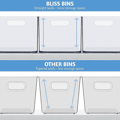 STORi Bliss 10" x 6" Open Clear Pantry Organizer Bin, Set of 2, Plastic Containers with Handle for Kitchen, Fridge, Cabinet, Closet, Bathrom, Undersink Storage Made in USA