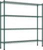 Commercial NSF Listed Green Epoxy Stationary Wire Shelving Kit 12" x 54" x 54", with 4 Shelves Perfect for Warehouse, Walk-in Refrigerator, Freezer, Grocery Store, Restaurant, Dishroom