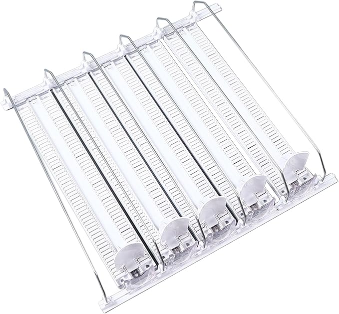 Fridge Drink Dispenser – Self-Pushing Soda Can for Refrigerator, Beverage Holder for Home Kitchen, White (5PCS), Compatible with Standard 12oz Cans