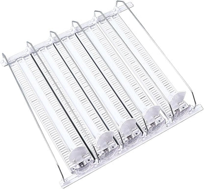 Fridge Drink Dispenser – Self-Pushing Soda Can for Refrigerator, Beverage Holder for Home Kitchen, White (5PCS), Compatible with Standard 12oz Cans