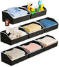Homsorout Large Closet Organizers and Storage Bins - 8 Pack Trapezoid Storage Baskets for Shelves, Foldable Fabric Baskets with Handles Ideal for Closet, Basket, Wardrobe and Shelf Storage, Black