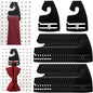 Maxdot 100 Pcs Tie Hangers, Plastic Neck Tie Holders for Display, Black Necktie Hook Hangers for Men Retail Closet, 2.8 x 2 inches
