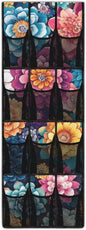 Bohemian Over the Door Organizer with 12 Mesh Pockets - Breathable Design for Bath Towels, Toiletries, Makeup (Waterproof Lining)