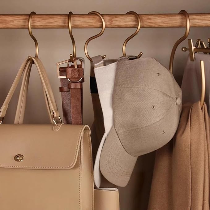 2 Pack Sun Hat and Baseball Cap Rack, Multifunctional Hat Rack, Vacation Traveling Essentials Accessor(B001-Brown)