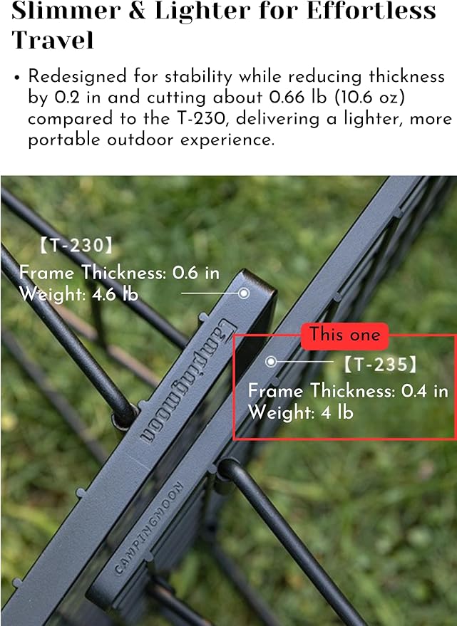 CAMPINGMOON Camping Mesh Rack 2 Pack Folding Camp Storage Shelf Lightweight Portable Black Steel Outdoor Kitchen Gear Organizer Carry Bag Included T-235-2T
