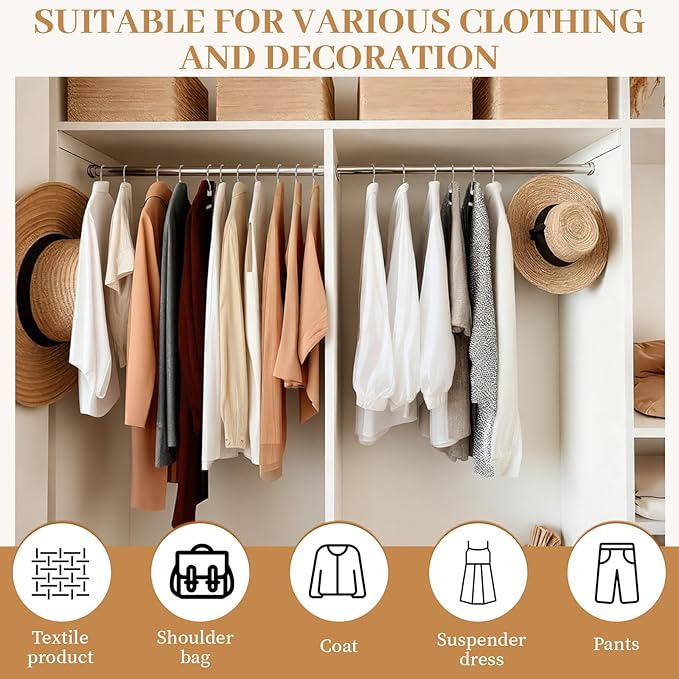 LemonRoad 50 Pack Short Neck Hangers, Upgraded Non-Slip Plastic Hangers Lifts Clothes 3" Higher, Space Saving 360 Swivel Hook for Closet Organizer, Shirts Jackets Dresses, Smooth (Warm Beige)