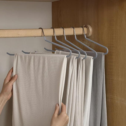 devesanter Pants Hanger, 30 Pack Space Saving Open-Ended Metal Pants Hanger, Non Slip Trousers Slack Hangers Organizers for Pants Jeans Slacks Scarf Trousers Ties,Grey
