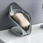 Leaf-Shaped Soap Dish – Premium Soap Bar Holder with Self-Drainage System – Bar Soap Holder for Shower, Bathroom Sink, Kitchen – Waterfall Soap Dish with Stand