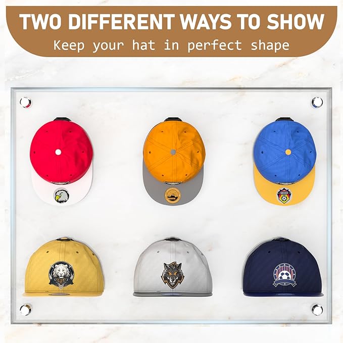 Niunuerga 22 Pack Adhesive Hat Hooks for Wall, Super Strong Hat Rack for Baseball Caps, Hat Organizer Display for Home Decor, Hat Hangers Holder for Wall, Door, Closet, No Drilling (Black)