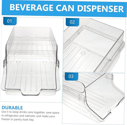 ABOOFAN Beverage Can Dispenser for Fridge Soda Dispenser Stand Drink Organizer Fridge Storage Box