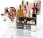Makeup Organizer with Makeup Brush Holder, Vanity Organizer Large Cosmetic Display Cases, Skincare Organizers and Bathroom Countertop Organizer, Gifts for Women (White)