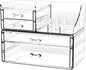 Small Make up Organizers and Storage with 4 Drawers,Clear Skincare Organizers,Cosmetic Storage for Dresser Top Organizer,Bathroom,Vanity,Countertop Makeup Organizers for Skin Care and Beauty Organizer