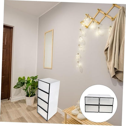 Outanaya 4pcs Plastic Shoe Storage Boxes Stackable Holders for Easy Organization and Dust for Home Dorm and Shoe Stores