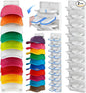 Hat Organizer for Baseball Caps with Built Spring Clips 2 Packs - Wall Mount Closet Hat Rack Holder, Storage for Wall Door/Closet Display Hat Racks Hanger (Strong Adhesive & Screws) White