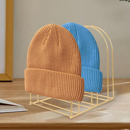 ABOOFAN 2 Pack Hat Rack Stand – Space-Saving Iron Hat Organizer for Knit Beanie Storage & Wool Cap Display – for Closet, Counter, Shelf, Small Apartments