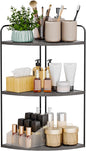Forest Angle Bathroom Counter Organizer,Countertop Organizer,Vanity Organizers,Bathroom Storage,Bathroom Sink Caddy,Counter Shelf,Corner Counter,Corner Shelves(Black-Grey)