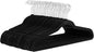 Campsie Velvet Hangers 50 Pack,Premium 360 Rotating Non-Slip Felt Hangers,Space Saving Non-Slip Clothes Hangers with Shoulder Notches,Durable Black Velvet Hangers for Coats,Suits,Dress
