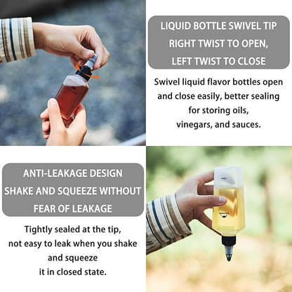 windhike Naturehike PP 6/8 Pcs-Set Travel Spice Containers, Camping Spice Kit with Separable Storage Bag, Portable Anti-leakage Design Spice Condiment Dispenser for Picnic BBQ Backpacking Hiking (8)