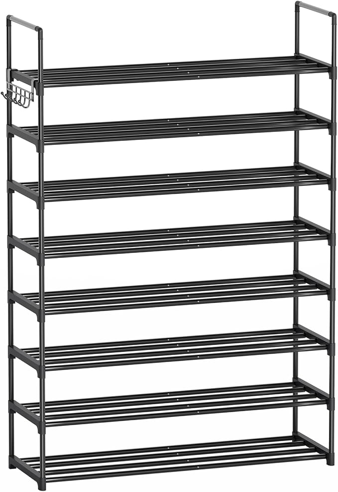 Shoe Rack, 8 Tier Tall Shoe Rack for Entryway, Shoe Orhanizer for Closet, Shoe Shelf, Shoe Stand for Front Door Entrance, Closet & Entryway.