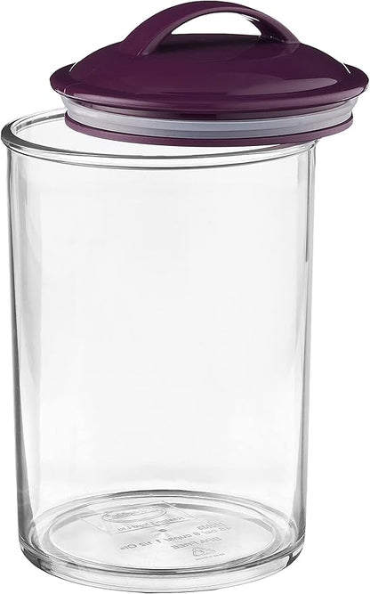 Reston Lloyd Food Storage Containers, BPA Free Airtight Canisters for Cereal, Pasta, Sugar, Coffee, Flour, Cookies, Loose Tea, for Kitchen Organization, Set of 3, Plum