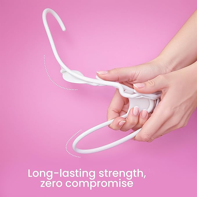 Utopia Home - Plastic Hangers 50 Pack - Space Saving Clothes Hanger - Durable and Strong Closet Organizers and Storage Makes It Ideal Stocking Stuffers or Apartment or Dorm Room Essentials (White)