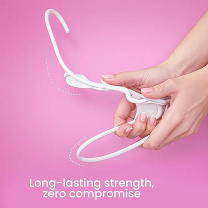 Utopia Home - Plastic Hangers 50 Pack - Space Saving Clothes Hanger - Durable and Strong Closet Organizers and Storage Makes It Ideal Stocking Stuffers or Apartment or Dorm Room Essentials (White)