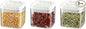 Felli Flip Tite Food Storage Container 4" Medium Size Airtight Lid Lock Top, Stackable Kitchen Canister for Space Saving, Pantry Fridge Cupboard Organizer, Spice Seasoning Pet Treats Snack (0.5 qt)