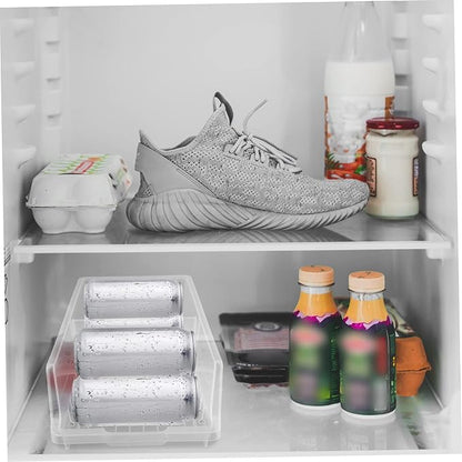 HEALLILY Canned Drink Holder for Fridge Soda Dispenser for Refrigerator Beer Storage Box Stackable Can Organizer Drink Can Dispenser
