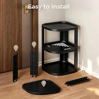 UFORU 6 Tier Vertical Shoe Rack,Corner Shoe Organizer for Entryway,Narrow Free Standing Shoe Organizer for Small Spaces,Tall Shoe Rock for Closet,Easy Assembly Shoe Storage Stand