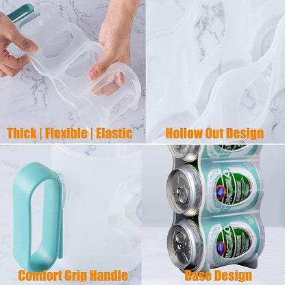 4 Pack Soda Can Organizer For Refrigerator, Pantry Plastic Organizer Rack，Stackable Canned Food Pop Cans Container Can Holder Dispenser