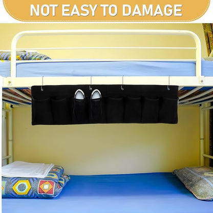 VANZACK Rv Hanging Shoe Organizer 8-compartment Breathable Mesh Storage Bag with Hooks for Bedside, Closet, and Camper Use, Black Non-woven Fabric Shoe Storage Caddy
