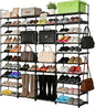 Extra Large Shoe Rack – 4 Columns × 10 Tiers, Holds Up to 72–80 Pairs – Heavy-Duty Stackable Metal Shoe Organizer for Entryway, Closet, Garage