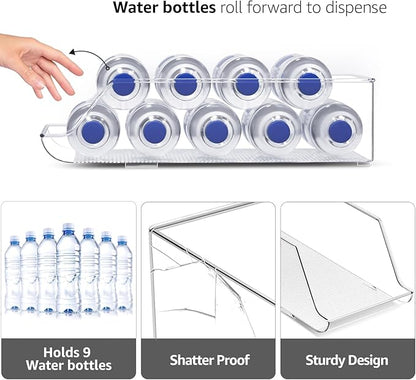 Sorbus 2-Pack Water Bottle & Can Organizer – Drink Holder for Refrigerator, Pantry, Kitchen Storage & Organization