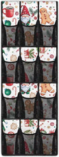 Gnome The Gingerbread Cookie Shoe Organizer Door Hanger for Dorm Room Essentials Home Decor Christmas Door Hanging Shoe Organizer for Living Room,Mesh Fabric Wall Hanging Storage