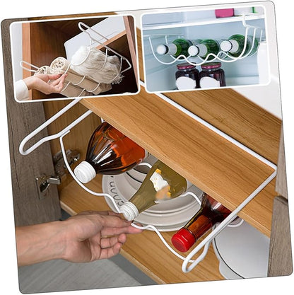 Elegant Refrigerator Storage Rack Wine Bottle Display Beer Can Organizer Versatile Beverage Holder