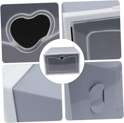Ciieeo 1pc Shoes Organizer Box Side Opening Door Plastic Storage Container for Sneakers and Boots Dust Shoe Storage for Home Use
