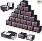 24 Pack Black Hat Boxes with Window - Display & Storage Box for Baseball Caps, Snapbacks, Dad Hats | 7.8 x 7.8 x 4.7 Inch Foldable Gift Box Organizer