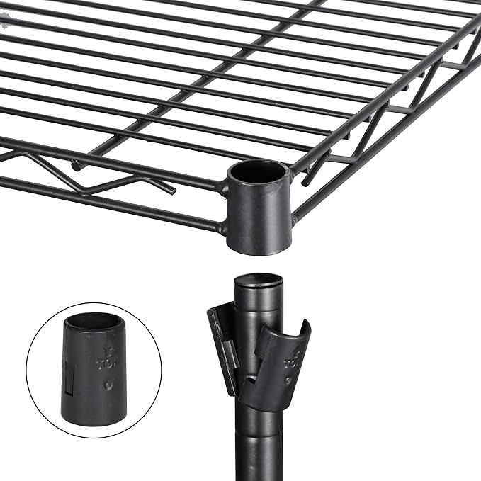 ZENY 4-Shelf Adjustable, Heavy Duty Storage Shelving Unit, Steel Organizer Wire Rack, Storage Rack with Leveling Feet for Kitchen Office Garage