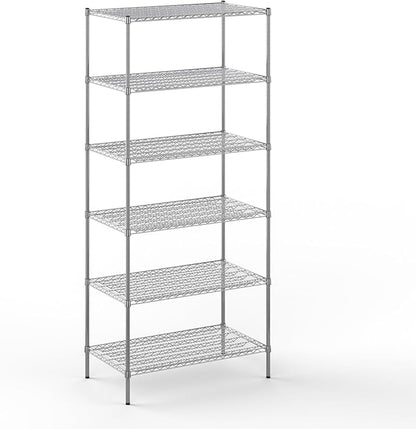 24" Deep x 42" Wide x 96" Height Wire Shelving Kit | 6-Tier | NSF Commercial Storage Rack Unit