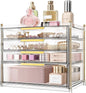 Aveniee 4 Drawers Makeup Organizer- Bathroom Counter Organizers and Storage, Plastic Bins Versatile Perfume Vanity Desk Organization for Cosmetic, Skincare, Face Mask, Jewelry, Clear